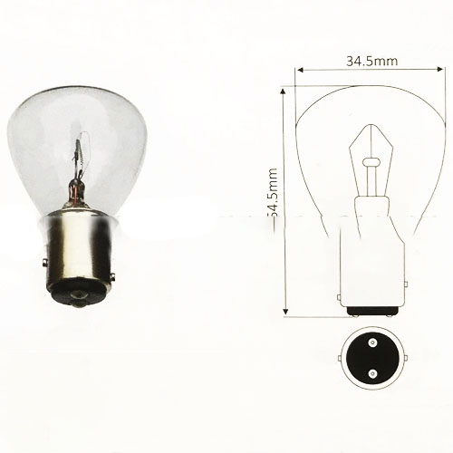 Bóng đèn pha 56V-40W, 2 chấm, gài lệch