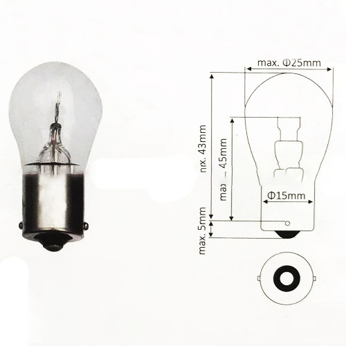 Bóng đèn xi nhan TCM 24V-21W, FD35~50T9, FD60~100Z8